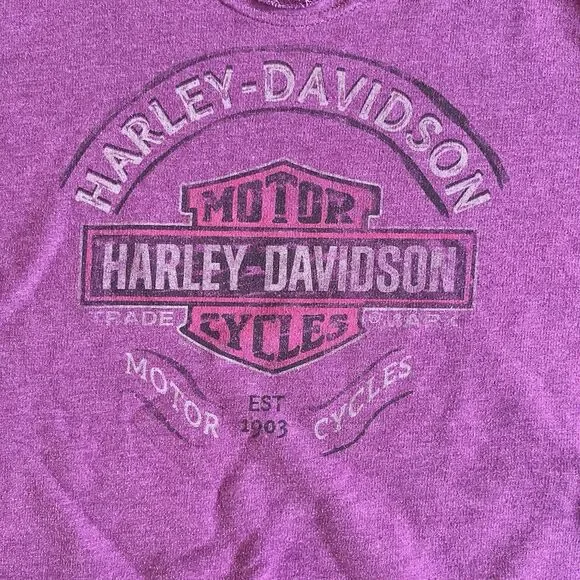 Harley Davidson Motorcycles Womens Size 1X Purple Hoodie Sweatshirt El Paso, TX - Picture 3 of 8